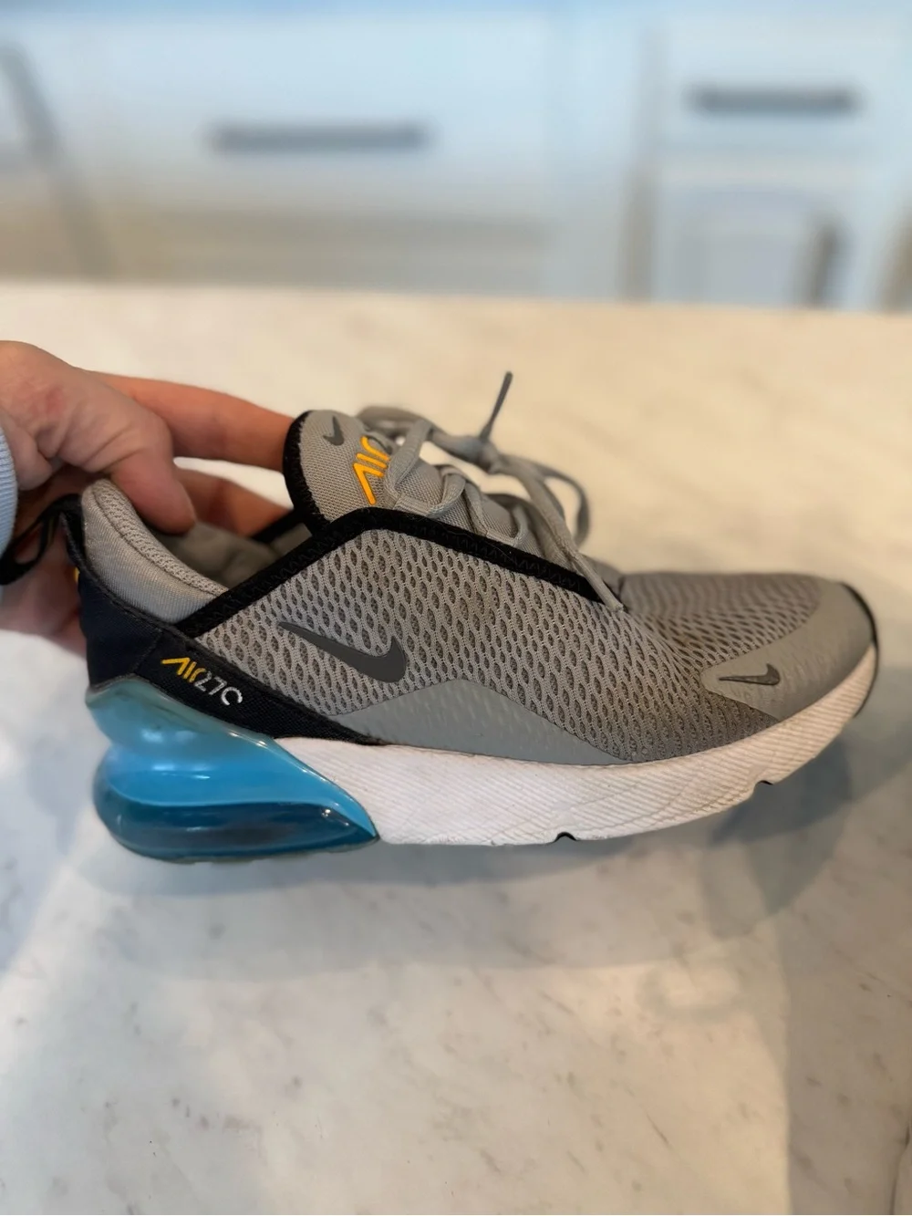 Nike Kids Air Max 270 in Grey and Blue